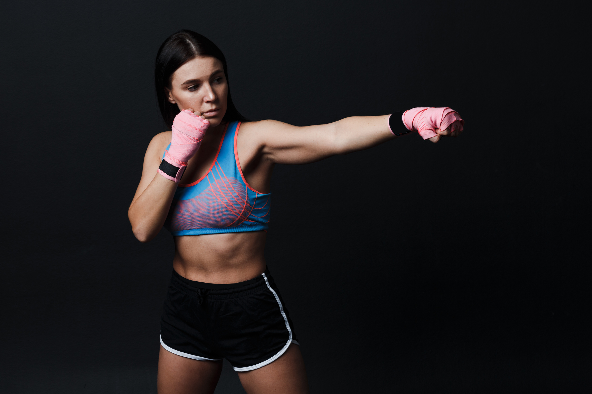 Athletic Woman Punching